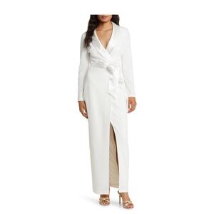 Eliza J White Long Sleeve Dress